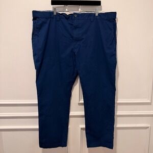 Amazon Essentials Men's Size 48x28 Navy Blue Chino Pants Flat Front